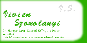 vivien szomolanyi business card